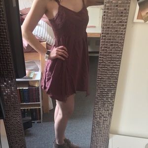 Maroon Bandana Style Dress